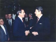 Senator Coats with Ronald Reagan