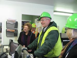 Chairwoman Stabenow tours the Monsanto Company’s facility in Constantine, Michigan.