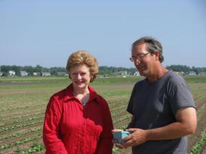 Chairwoman Stabenow tours Victory Farms in Hudsonville, Michigan, after hosting a roundtable with local specialty crop growers.