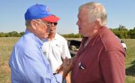 Senator Roberts meets with local producers on a tour of drought stricken farmland in Western Kansas