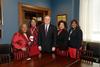 U.S. Senator Mark Pryor meets with Delta Sigma Theta Sorority alumni to discuss educational development and ways to encourage young Arkansans to become involved in the democratic process.