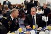 Pryor visits with Major General Stephen R. Lanza, Chief of Public Affairs of the U.S. Army, at the Senate Army Caucus Breakfast in Washington D.C.