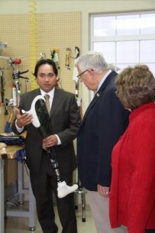 Enzi tours Precision Prosthetics and Orthotics 