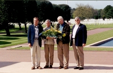 Senator Enzi Helps Lay a Wreath at Normandy