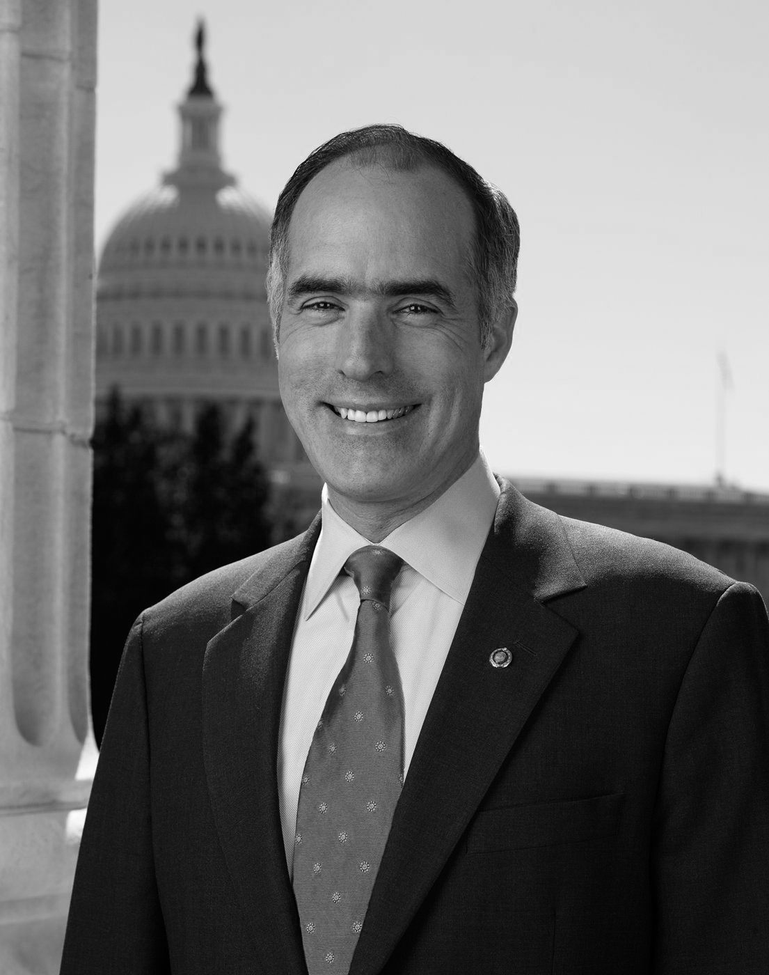 Senator Robert P. Casey Portrait - Close Up - Black and White