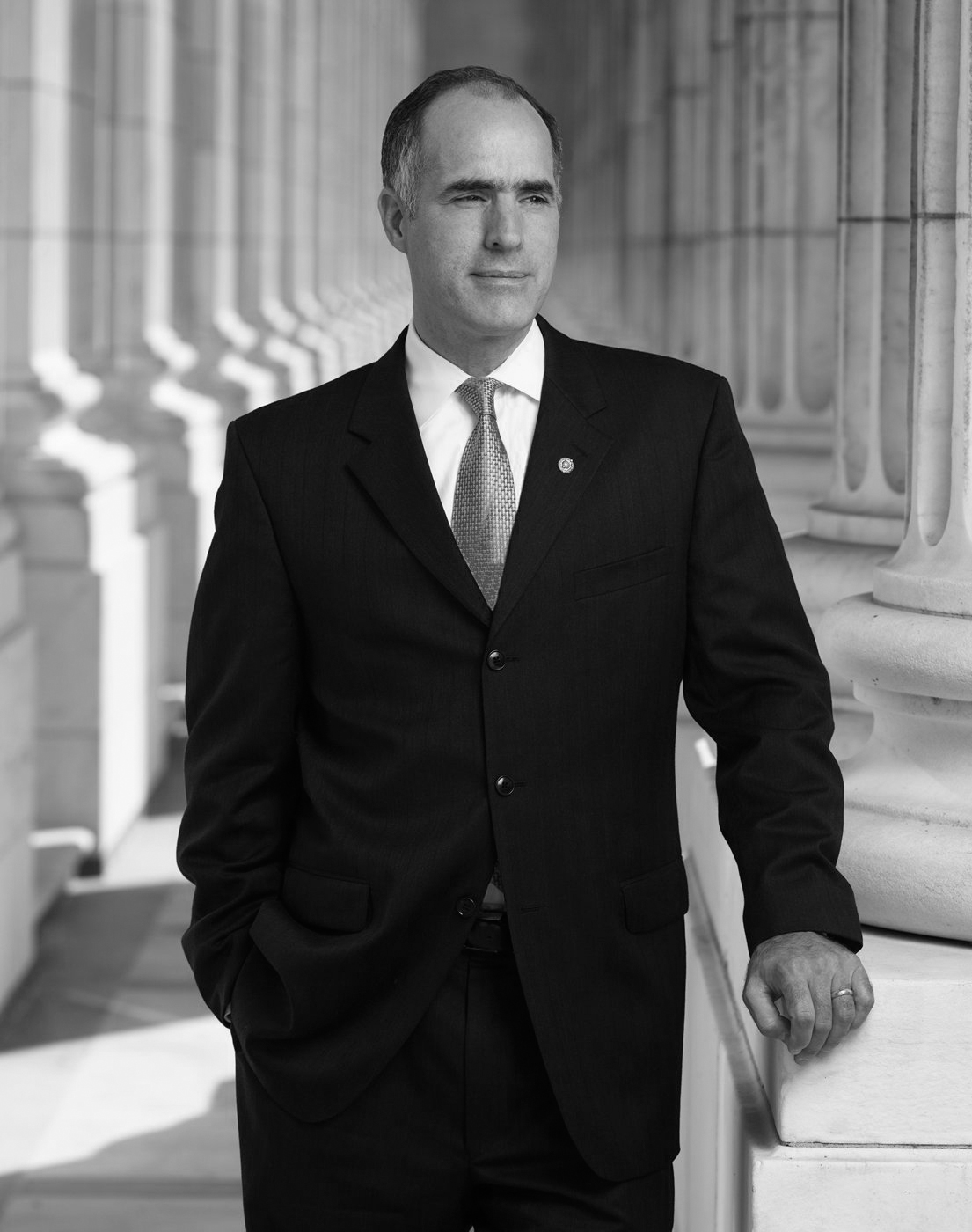 Senator Robert P. Casey Portrait - Medium - Black and White
