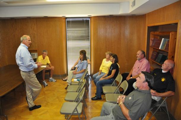 Senator Coats with Local Officials in Pekin