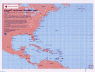Atlantic hurricane tracking chart