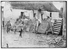 Street barricade in French Town  (LOC)