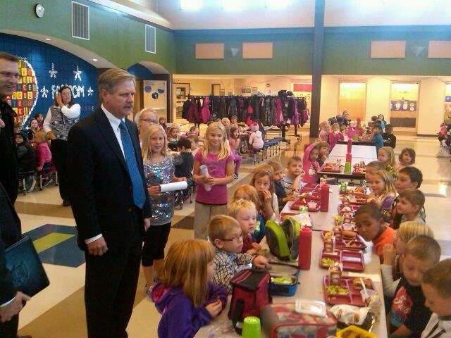 Photo: Enjoyed eating lunch with students at Freedom Elementary on our West Fargo STEM education tour. We're driving technology and innovation in North Dakota.