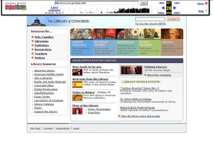The 2006 Library of Congress website displayed in Internet Archive's Wayback Machine