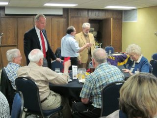 Photo: I have been a member of the Hays Lions Club for many years, and once served as President. It was nice to visit with my fellow Lions on Election Day.