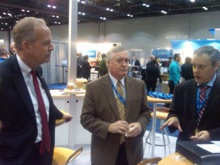 Photo: Visiting with Colin Strain, VP of Sales and Marketing, and Philip Allen of Tect Aerospace in Wichita.