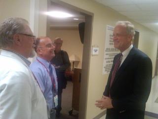 Photo: I also had a chance to chat with Gregg Bannoy, director of pharmacy, and Jeff Forrest, director of planning and physician recruitment.