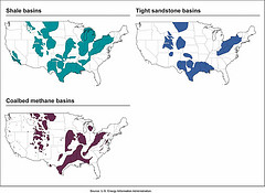 Figure 2: Locations of Unconventional Reservoirs in the United States