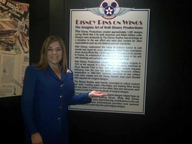 Photo: Rep. Sanchez at the Air Force Museum in Ohio - where she found a little bit of home - Disneyland!