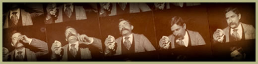 vntage film sequence - man sneezing holding a hankerchief