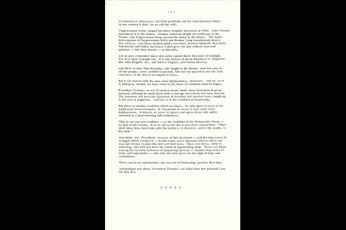 Page 3 of remarks by the President at the Signing of the Medicare Bill, Independence, Missouri