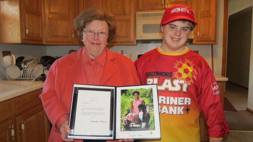 Photo: So glad to meet with Daniel Borowy and family today and to see he's getting better after Perry Hall tragedy. He's a remarkable young man. 

I brought along a get well soon letter from Mrs. Obama & Bo, and then made him an honorary Senator. Thanks for the great visit, Daniel!