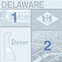 graphic map and images of Delaware
