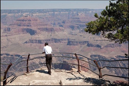 The President at the Grand Canyon
