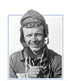 Lindbergh with dislocated shoulder after his second parachute jump