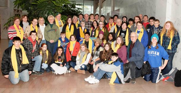 Senator Coats with Northwest Indiana March For Life Participants