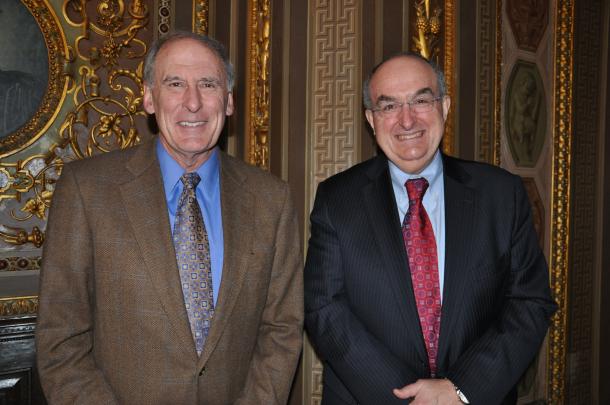 Senator Coats with Indiana University President Michael McRobbie