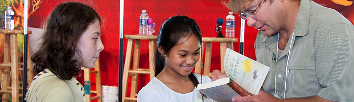 Young readers at a book signing at The National Book Festival