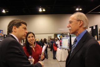 Photo: Mayor Luke Hopkins of Fairbanks, and my staffer Agatha Erickson in the background.