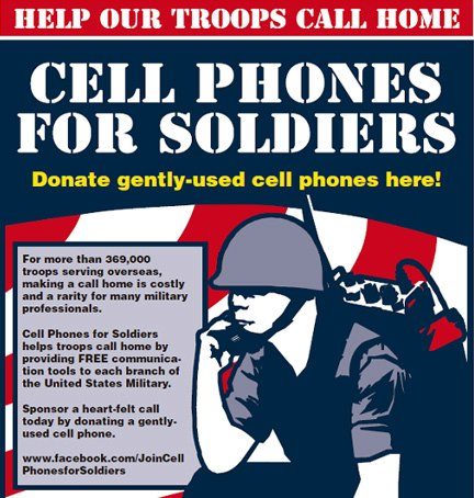 Photo: Help a soldier call home from overseas by donating a gently used phone through Cell Phones for Soldiers. Donations are being accepted at all 49 Wells Fargo locations statewide. A great way to recognize Veterans Day this year.