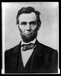 Abraham Lincoln, head-and-shoulders portrait, facing slightly left