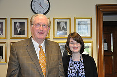 Senator Rockefeller and Ellie Reger, National Youth Leaders Conference participant from WV