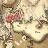[Ville, port, et rade de Baltimore dans le Maryland.