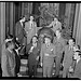 [Portrait of Ahmet M. Ertegun, Mezz Mezzrow, Art Hodes, Nesuhi Ertegun, Herb Abramson, Benny Morton(?), Jay Higginbotham, Henry Allen, Lou McGarity, Lester Young, and Sadi Coylin, Turkish Embassy, Washington, D.C., ca. 1940] (LOC)