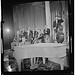 [Portrait of Claude Thornhill, Sandy Siegelstien, Willie Wechsler, Micky Folus, Joe Shulman, Mario Rullo, Danny Polo, Lee Konitz, and Bill Bushing, Columbia Pictures studio, the making of Beautiful Doll, New York, N.Y., ca. Sept. 1947] (LOC)