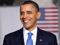 President Barack Obama smiling.
