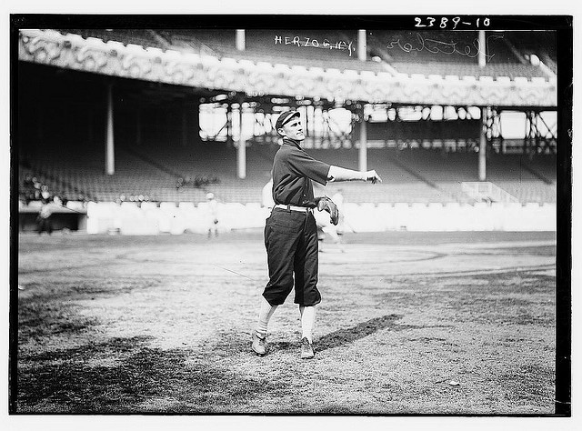 [Art Fletcher (New York NL) prior to the World Series at the Polo Grounds, NY, 1911 (baseball)] (LOC)