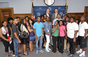 D.C. Mayor Vincent C. Gray visits GPO to promote the D.C. Summer Youth Employment Program. Mayor Gray and Public Printer Bill Boarman meet with the youths placed at GPO and tour GPO's 150th anniversary history exhibit.