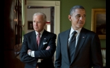 President Obama Waits With Vice President Biden In The Green Room