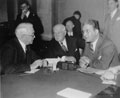 Senator James Couzens, Chairman Duncan Fletcher, and Ferdinand Pecora