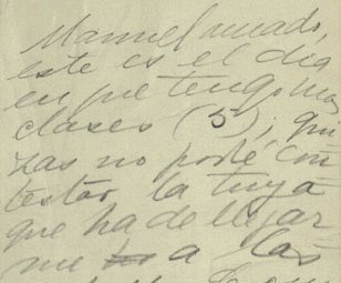 Letter from Gabriela Mistral, April 7, 1915, Santiago, Chile, to Manuel Magallanes Moure, Concepción, Chile