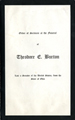 Image:  Order of Services, 1929 Theodore E. Burton Funeral (Cat. no. 11.00004.00b)