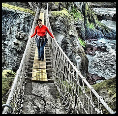 Me on the Carrick-a-Rede bridge by K2D2vaca