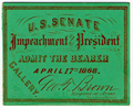 Image: Ticket, 1868 Impeachment Trial, United States Senate Chamber (Cat. no. 16.00075.001)