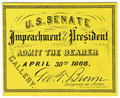Image: Ticket, 1868 Impeachment Trial, United States Senate Chamber (Cat. no. 16.00080.001)