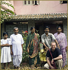 Image: Frank Korom (in foreground)  with Patuas artist family