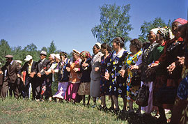 Dancing at the summer solstice festival, Sakha Republic.
