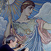 Second Floor, East Corridor. Mosaic of Minerva by Elihu Vedder, with restorer at work. Library of Congress Thomas Jefferson Building, Washington, D.C. (LOC)