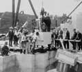 Laying cornerstone for Russell Senate Office Building